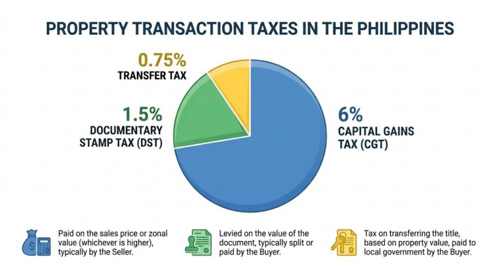 Filipino lawyer reviewing land title and property documents